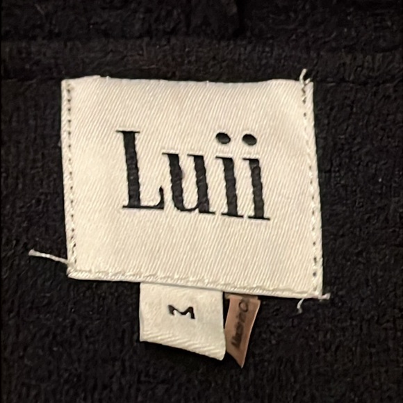 Luii Wool Black and White Cardigan with hood size medium Anthropologie - Picture 2 of 7